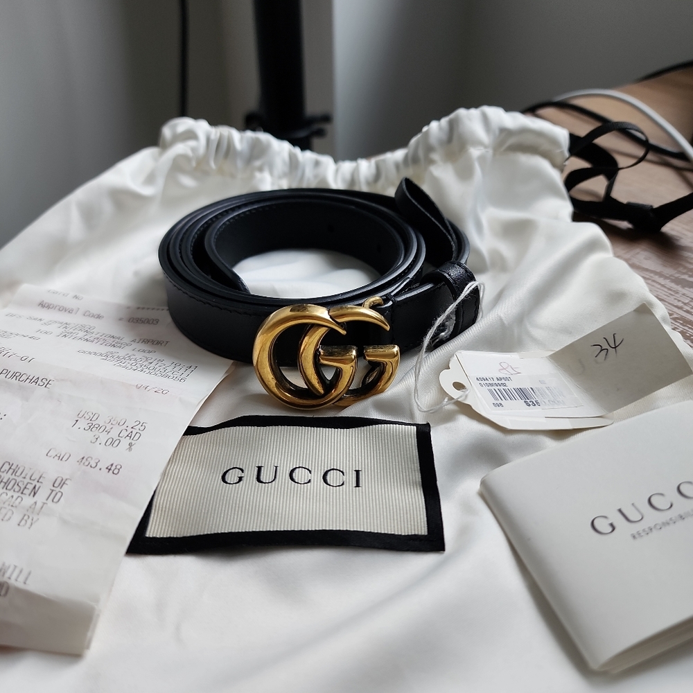 GUCCI GG 85 CM BLACK BELT